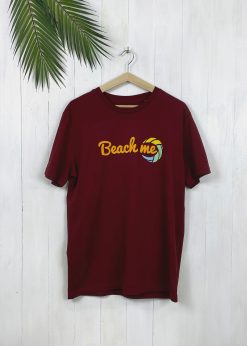 Beach me T-Shirt burgundy