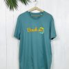 T-Shirt teal monstera grün-blau - Baumwolle mit Beach me Logo