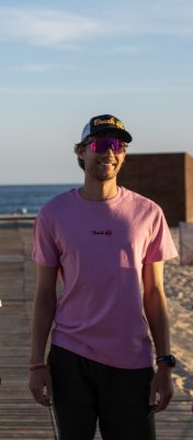 T-Shirt "Summer doesn´t have to end" Beach me x Two Finger - pink